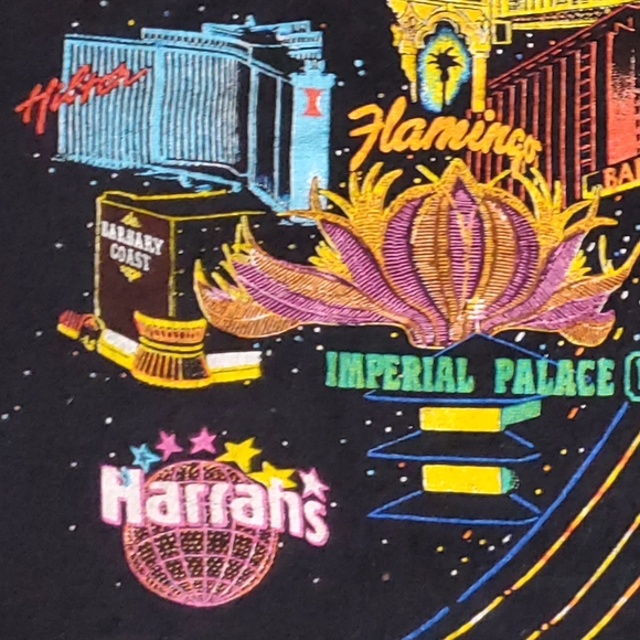 Las Vegas Scrunch Bottom t-shirt Short Sleeve- Amazing Colorful  Graphic Womans - Picture 5 of 8